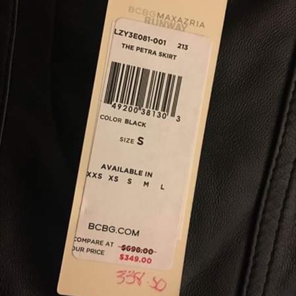 BCBG LEATHER SKIRT - Picture 2 of 2